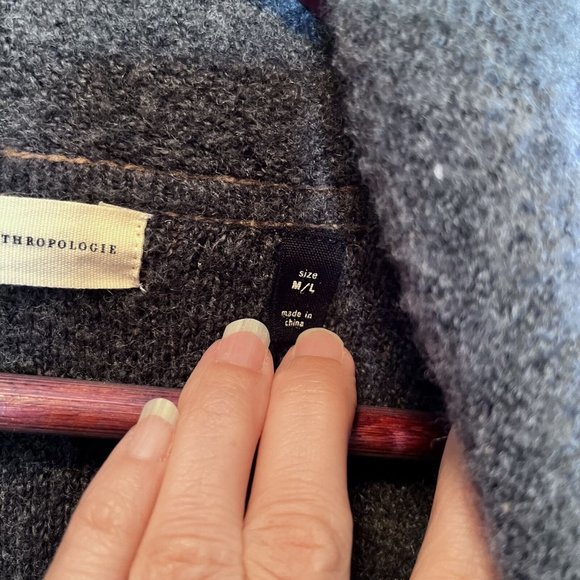 Anthro Sleeping on Snow Hygee Long Sleeve Open Front Cardigan Sweater SZ M/L - Picture 6 of 10